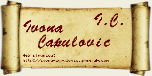 Ivona Capulović vizit kartica